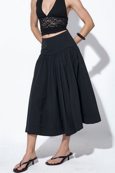 Hoge Taille A-Lijn Midi Rok - Image 1