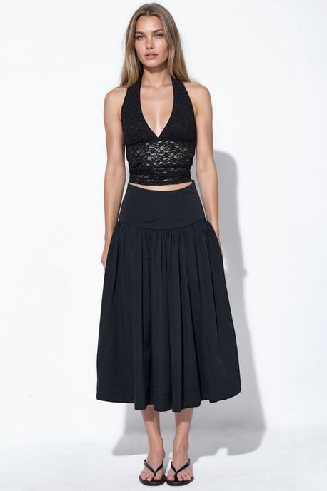 Hoge Taille A-Lijn Midi Rok - Image 5