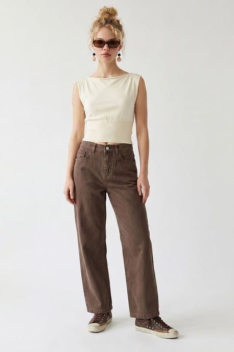 Hoge Taille Wijde Denim Jeans - Image 1