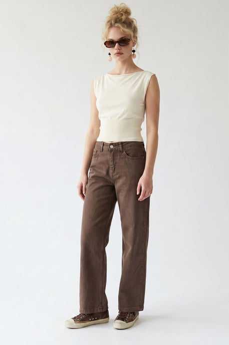 Hoge Taille Wijde Denim Jeans - Image 2