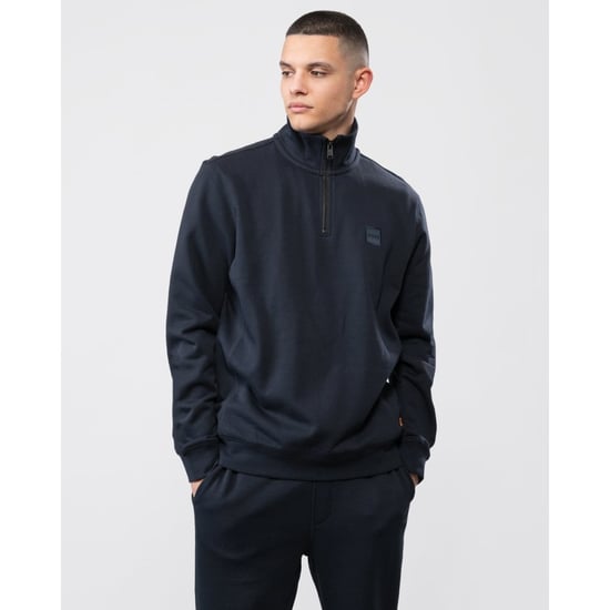 BOSS Oranje Zetrust Heren Sweatshirt met 1/4 rits - Image 1