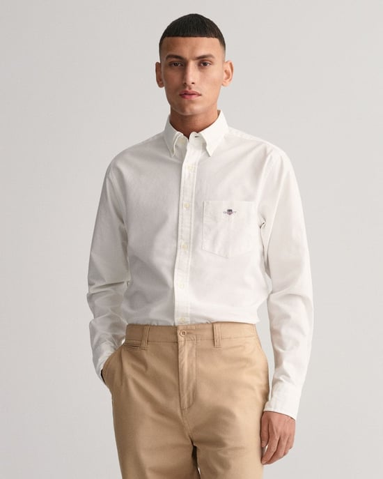 GANT Mens Regular Fit Long Sleeve Oxford Shirt - Image 1