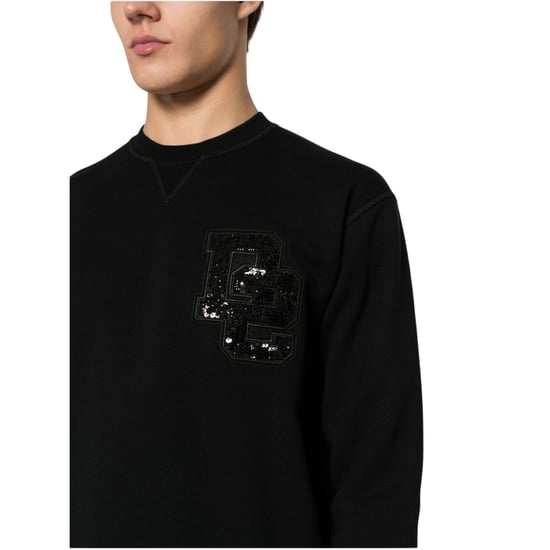 Dsquared2 D2 Trui Met Paillettenlogo, Zwarte Ronde Hals - Image 4