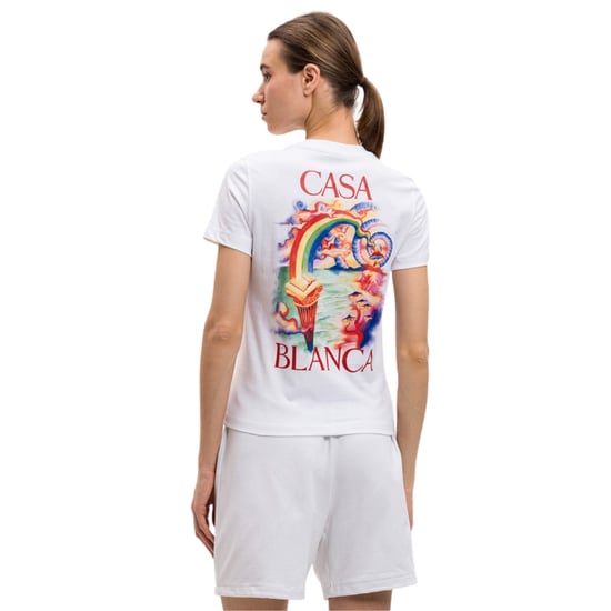 Casablanca Bedrukt, Aansluitend T-shirt Voor Natuurdocenten, Wit - Image 3