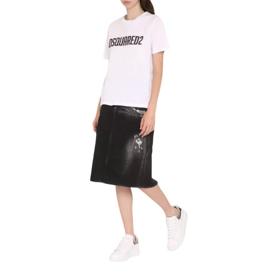 Dsquared2 T-shirt Met Logo-opdruk En Ronde Hals, Wit - Image 3
