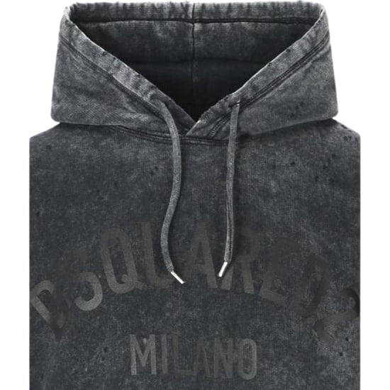 Dsquared2 Milano Destroyed Faded Look Grijze Hoodie - Image 3