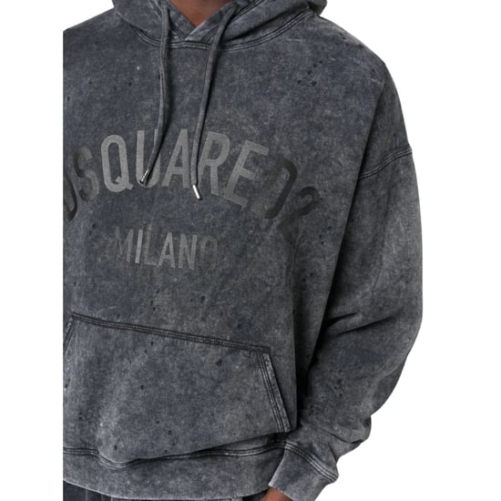 Dsquared2 Milano Destroyed Faded Look Grijze Hoodie - Image 5