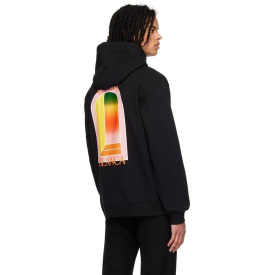 Casablanca Gradient Arch Logo Zwarte Hoodie - Image 4