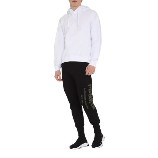 Dsquared2 Monotone Maple Leaf Logo White Hoodie - Image 4