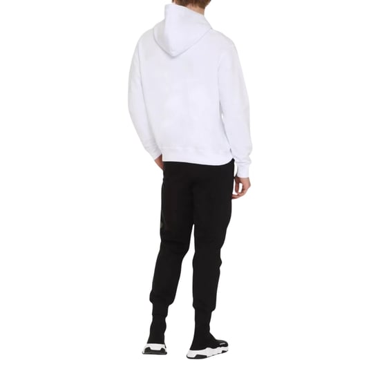 Dsquared2 Monotone Maple Leaf Logo White Hoodie - Image 5
