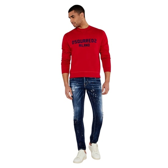 Dsquared2 Cool Fit Milano Trui Met Ronde Hals, Rood - Image 6