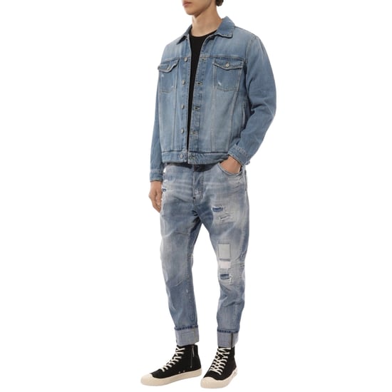 Dsquared2 Worn Patchwork Relaxed Fit Blauwe Jeans - Image 4
