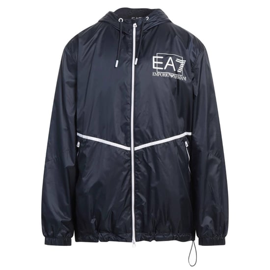 Ea7 Marineblauwe Jas Met Capuchon - Image 1