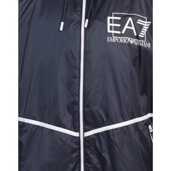 Ea7 Marineblauwe Jas Met Capuchon - Image 4