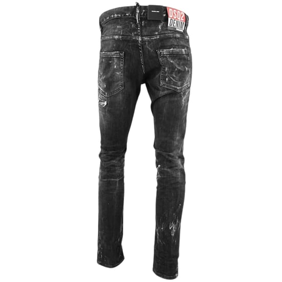 Dsquared2 Skater Jeans Met Destroyed Paint Effect, Zwarte Jeans - Image 2