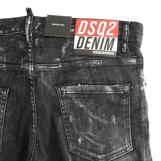 Dsquared2 Skater Jeans Met Destroyed Paint Effect, Zwarte Jeans - Image 4