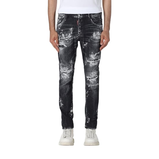 Dsquared2 Skater Jeans Met Destroyed Paint Effect, Zwarte Jeans - Image 5