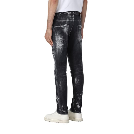 Dsquared2 Skater Jeans Met Destroyed Paint Effect, Zwarte Jeans - Image 6