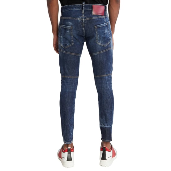 Dsquared2 Nette Biker Jeans Licht Gebruikte Stijl Blauwe Jeans - Image 6