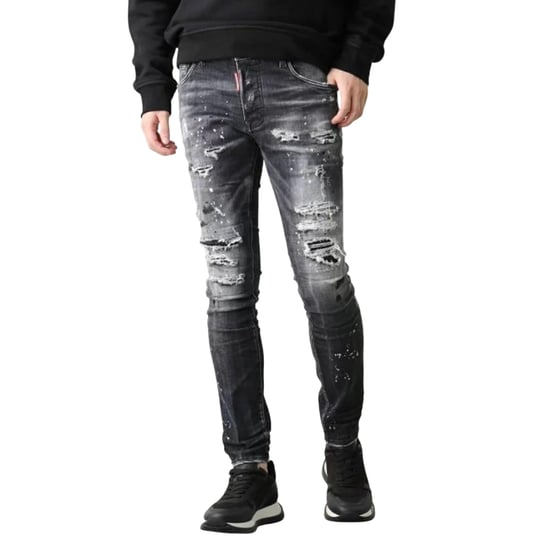 Dsquared2 Super Twinky Jean Black Diamond Destroyed Wash Zwarte Jeans - Image 2