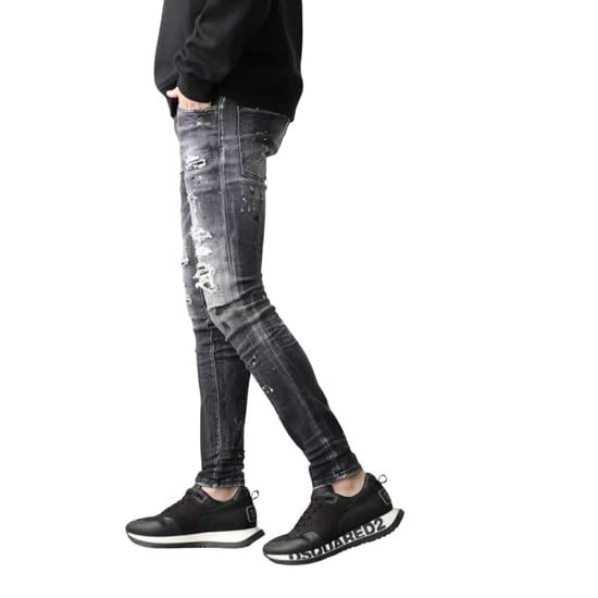 Dsquared2 Super Twinky Jean Black Diamond Destroyed Wash Zwarte Jeans - Image 4