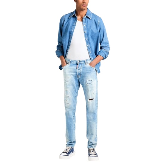 Dsquared2 Cool Guy Jeans Destroyed Wash Lichtblauwe Jeans - Image 2