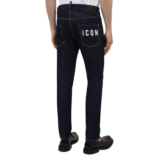 Dsquared2 Cool Guy Jeans Icon Print Pocket Donkerblauwe Jeans - Image 3