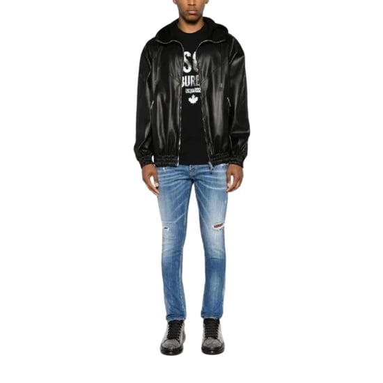 Dsquared2 Contrast Hooded Black Jacket - Image 5