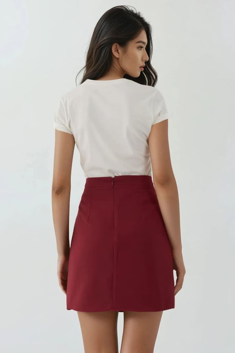 Hoge Taille Mini A-Lijn Rok - Image 3