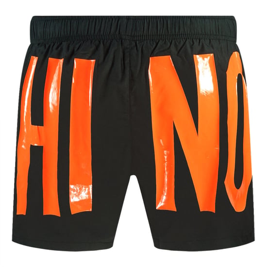 Moschino Grote Oranje Logo Zwarte Zwemshorts - Image 2