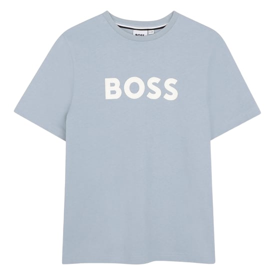 Boss Kinderen/Kinderen Logo T-shirt (Lichtblauw) - Image 1