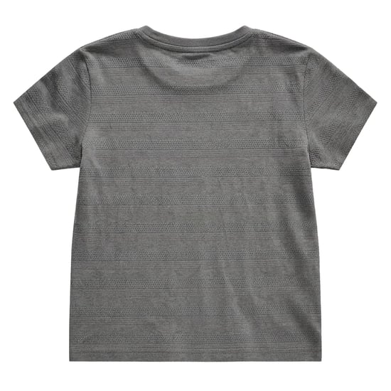 Farah T-shirt met gestructureerde strepen voor kinderen – Silverstone (Grijs) - Image 2