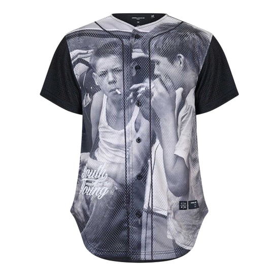 Criminal Damage Basketbalshirt van mesh met fotoprint voor heren en jongeren (Zwart/Grijs) - Image 1