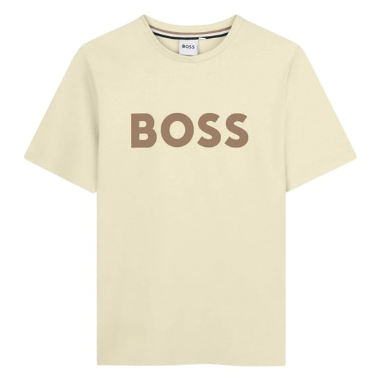Boss Kinderen/Kinderen Logo T-shirt (Crème) - Image 1