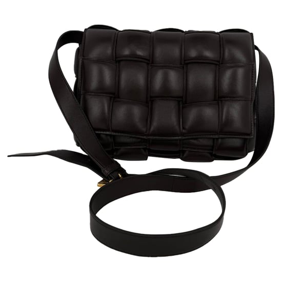 Bottega Veneta Cassette Gevoerde Schoudertas in Bruin Lamsleder - Image 1