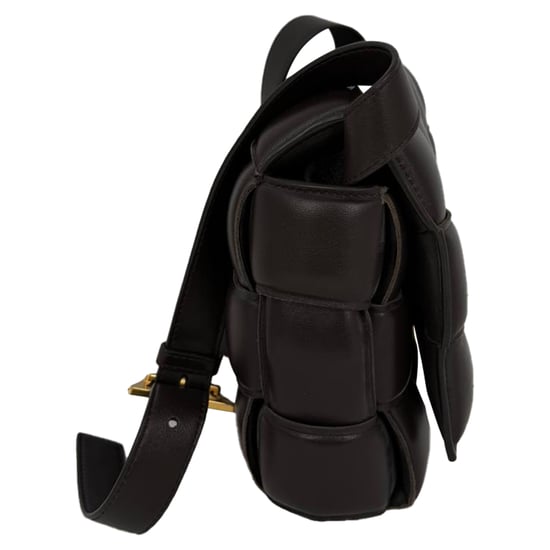 Bottega Veneta Cassette Gevoerde Schoudertas in Bruin Lamsleder - Image 4