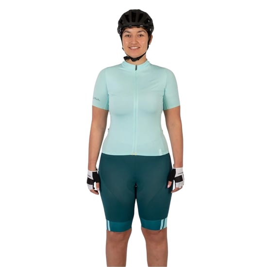 Endura Dames/Dames Full Zip Raglan Jersey (Gletsjer blauw) - Image 1