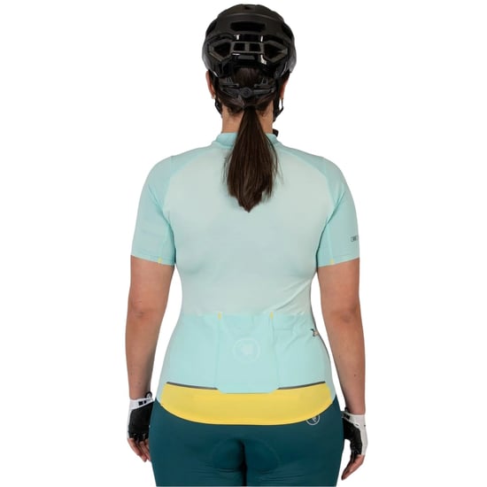 Endura Dames/Dames Full Zip Raglan Jersey (Gletsjer blauw) - Image 3