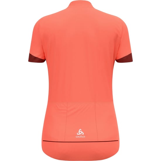 Odlo Fietsshirt voor dames met kleurblokken en normale pasvorm (Koraal) - Image 2