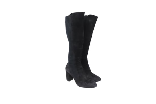 Stuart Weitzman Livia 80 Knieboots in Zwart Suède - Image 3