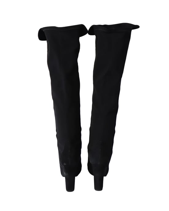 Stuart Weitzman Hiline Kniehoge Laarzen in Zwart Suède - Image 3