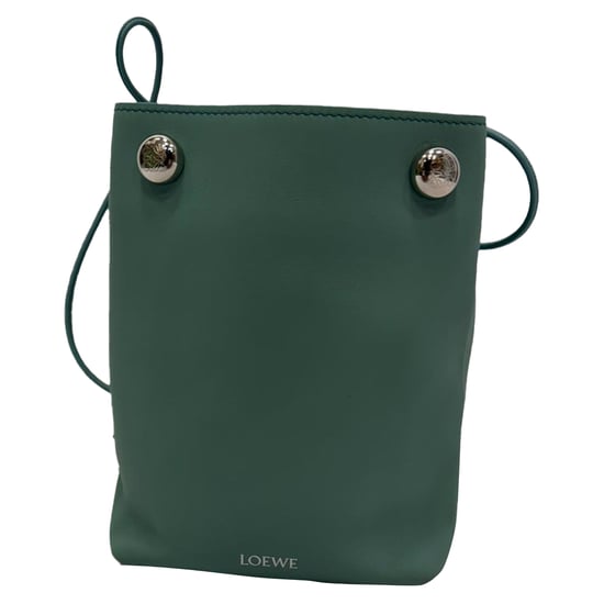 Loewe Pebble Pouch Bag in Groene Kalfsleer - Image 1