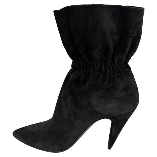 Saint Laurent Étienne Elastische Enkellaarsjes in Zwart Suède - Image 4