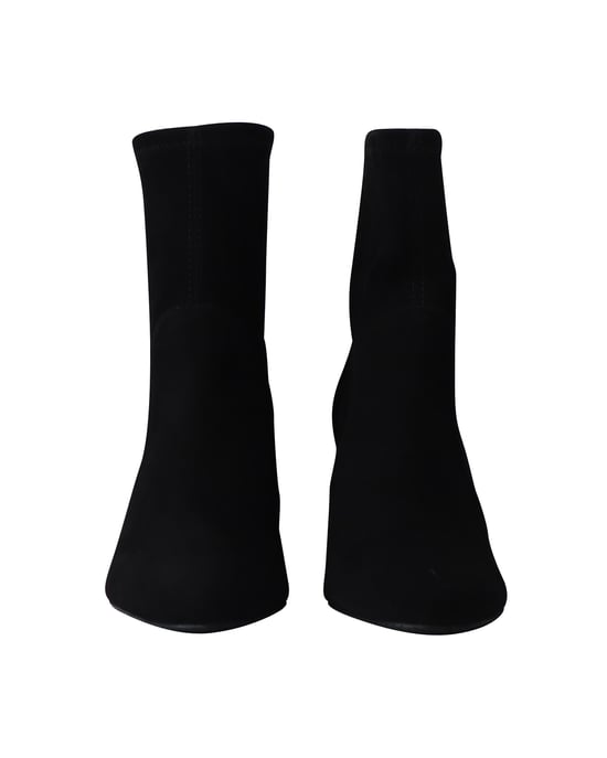 Stuart Weitzman Yuliana 80 Enkellaarsjes in Zwart Suède - Image 2
