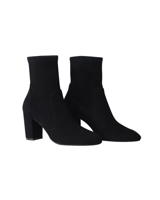 Stuart Weitzman Yuliana 80 Enkellaarsjes in Zwart Suède - Image 3
