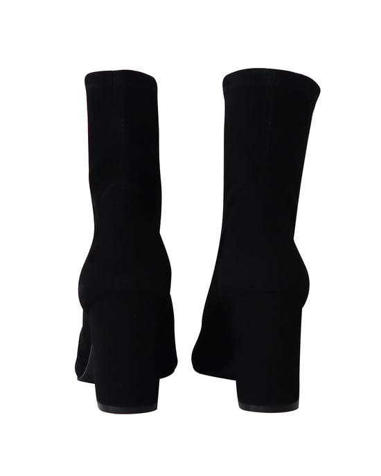 Stuart Weitzman Yuliana 80 Enkellaarsjes in Zwart Suède - Image 4