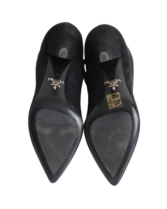 Prada Enkellaarsjes van Zwart Suède - Image 4