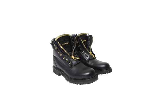 Balmain Taiga Enkellaarsjes van Zwart Leer - Image 3