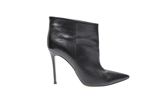 Gianvito Rossi Rits Enkellaarsjes in Zwart Leer - Image 1