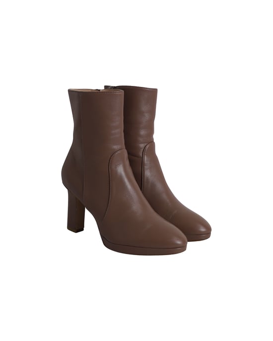 Stuart Weitzman Rosalind 90 Platform Enkellaarsjes in Bruin Leer - Image 3